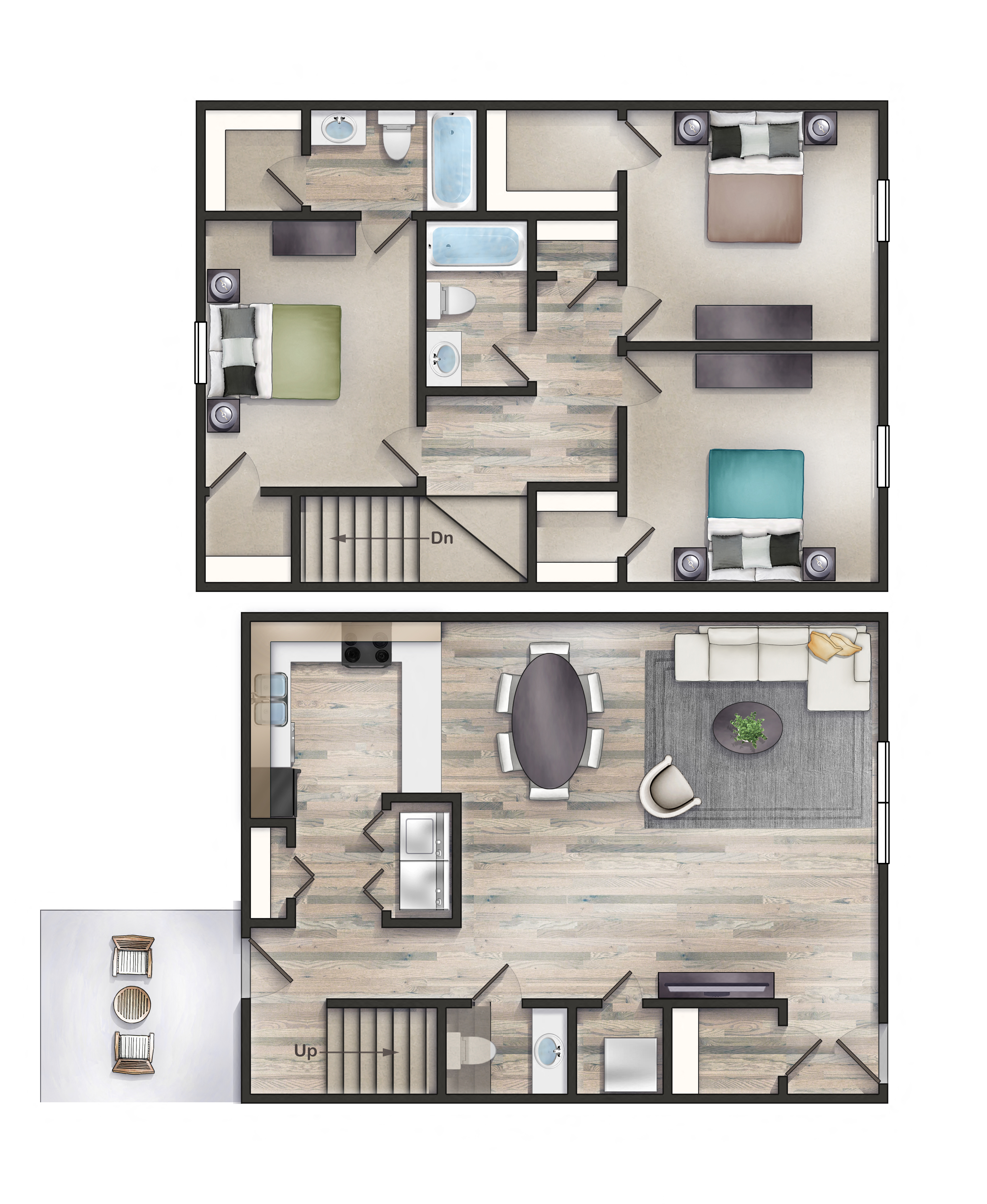 Magnolia Floor Plan (3x2.5)